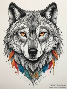 Tattoo sketch graphic волк, tattoo line art,... - эскиз тату (№1757367619_0, 08.09.2025 21:40) — Tatufoto.com
