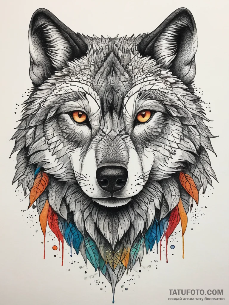 Tattoo sketch graphic волк, tattoo line art,... - эскиз тату (№1757367619_0, 08.09.2025 21:40) — Tatufoto.com