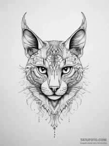 Tattoo sketch tabaxi, ink illustration for ta... - эскиз тату (№1757368799_0, 08.09.2025 21:59) — Tatufoto.com