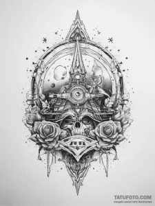 Tattoo sketch space - эскиз тату (№1757368994_0, 08.09.2025 22:03) — Tatufoto.com