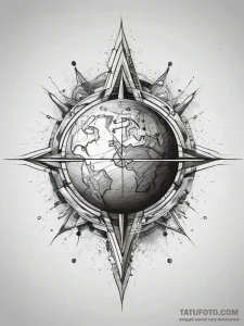 Tattoo sketch star with a planet, tattoo sket... - эскиз тату (№1757372985_0, 08.09.2025 23:09) — Tatufoto.com