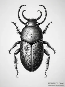Tattoo sketch flea beetle, tattoo line art, d... - эскиз тату (№1757374171_0, 08.09.2025 23:29) — Tatufoto.com