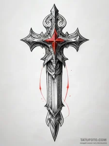 Tattoo sketch dagger, ink illustration for ta... - эскиз тату (№1757374767_0, 08.09.2025 23:39) — Tatufoto.com