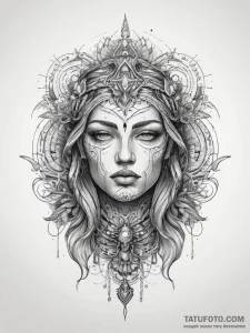 Tattoo sketch divine legend, tattoo sketch de... - эскиз тату (№1757377337_0, 09.09.2025 00:22) — Tatufoto.com