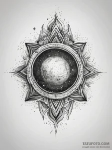 Tattoo sketch nebula, ink illustration for ta... - эскиз тату (№1757377747_0, 09.09.2025 00:29) — Tatufoto.com