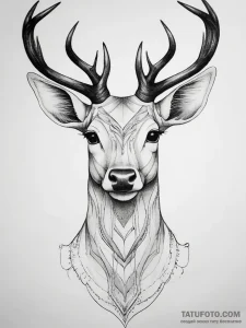 Tattoo sketch elegant doe tattoo, tattoo sket... - эскиз тату (№1757379151_0, 09.09.2025 00:52) — Tatufoto.com