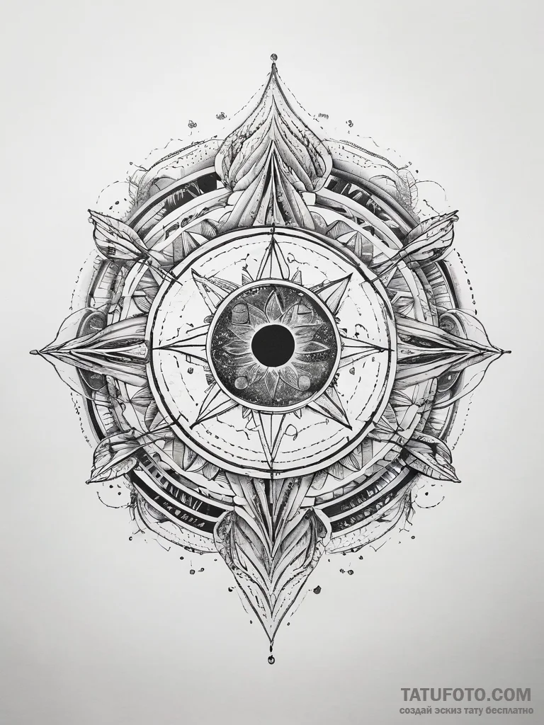 Tattoo sketch cosmic soul - эскиз тату (№1757379551_0, 09.09.2025 00:59) — Tatufoto.com