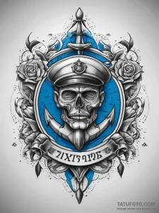 Tattoo sketch blue, concept art for tattoo, o... - эскиз тату (№1757381737_0, 09.09.2025 01:35) — Tatufoto.com