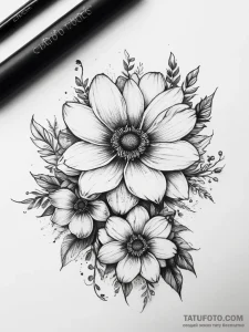 Tattoo sketch flower crown tattoo - эскиз тату (№1757381934_0, 09.09.2025 01:38) — Tatufoto.com