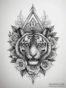 Tattoo sketch tiger shark, tattoo line art, c... - эскиз тату (№1757384125_0, 09.09.2025 02:15) — Tatufoto.com