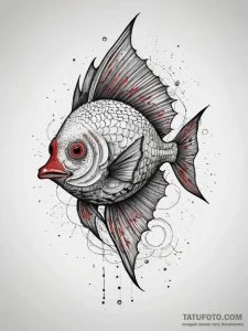 Tattoo sketch batfish, ink illustration for t... - эскиз тату (№1757386286_0, 09.09.2025 02:51) — Tatufoto.com