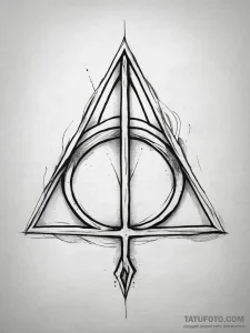 Tattoo sketch harry potter deathly hallows sy... - эскиз тату (№1757387276_0, 09.09.2025 03:07) — Tatufoto.com