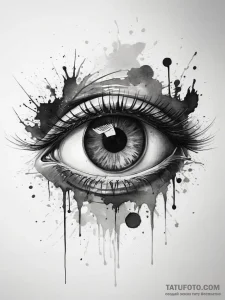 Tattoo sketch beast eye, concept art for tatt... - эскиз тату (№1757388863_0, 09.09.2025 03:34) — Tatufoto.com