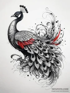 Tattoo sketch peacock tattoo, tattoo flash sh... - эскиз тату (№1757390446_0, 09.09.2025 04:00) — Tatufoto.com