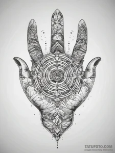 Tattoo sketch hands with a chain, artistic ta... - эскиз тату (№1757392238_0, 09.09.2025 04:30) — Tatufoto.com