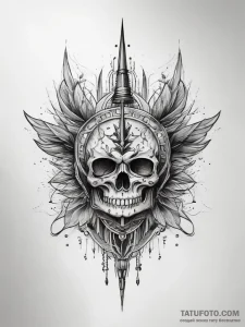Tattoo sketch needle - эскиз тату (№1757393228_0, 09.09.2025 04:47) — Tatufoto.com