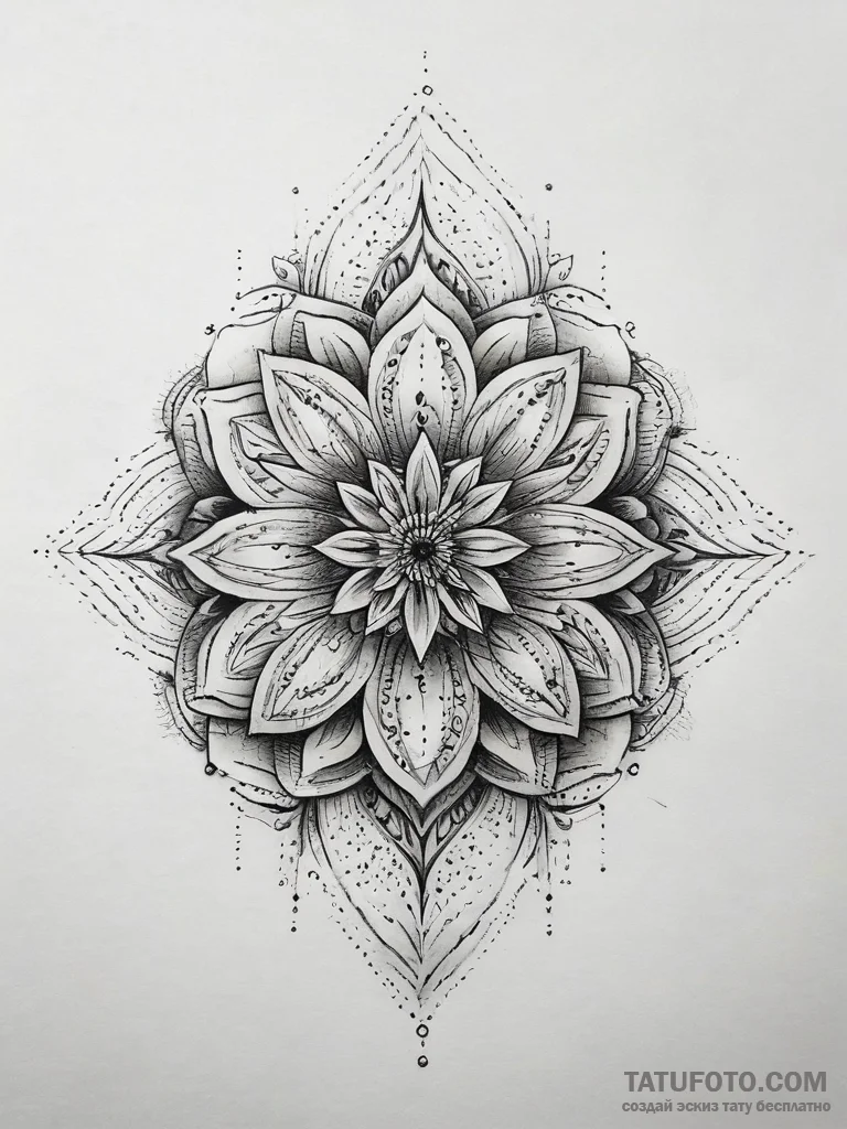 Tattoo sketch saffron threads, artistic tatto... - эскиз тату (№1757393422_0, 09.09.2025 04:50) — Tatufoto.com