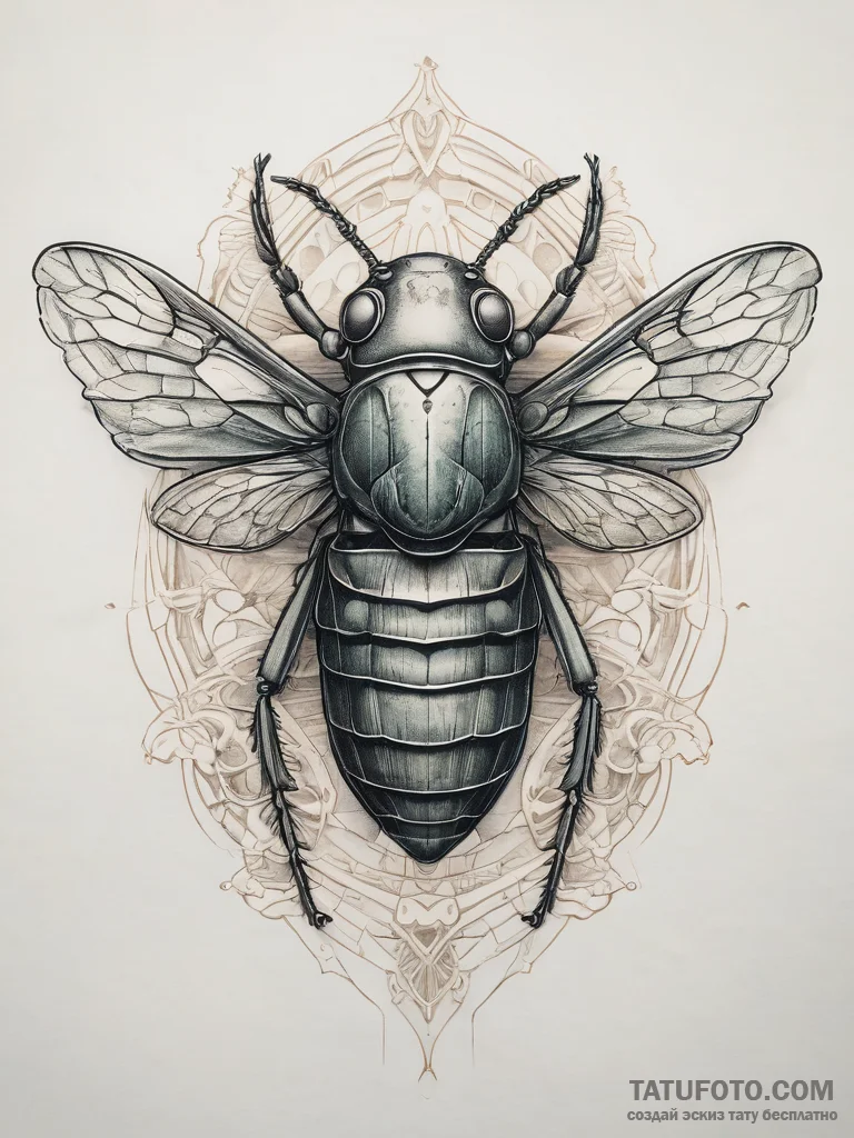 Tattoo sketch cicada, tattoo drawing outline,... - эскиз тату (№1757394404_0, 09.09.2025 05:06) — Tatufoto.com