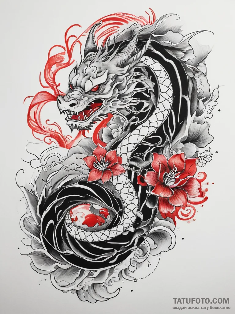 Tattoo sketch embroidery an animal, tattoo sk... - эскиз тату (№1757394991_0, 09.09.2025 05:16) — Tatufoto.com