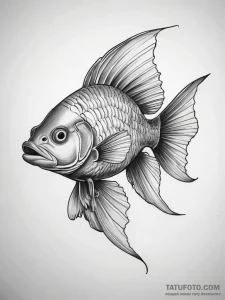 Tattoo sketch redfish, tattoo drawing outline... - эскиз тату (№1757395381_0, 09.09.2025 05:23) — Tatufoto.com