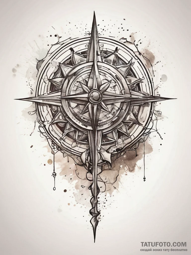Tattoo sketch cosmic staff, tattoo sketch des... - эскиз тату (№1757396189_0, 09.09.2025 05:36) — Tatufoto.com