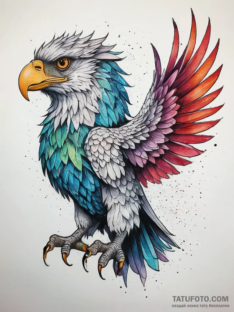 Tattoo sketch griffin, artistic tattoo sketch... - эскиз тату (№1757396982_0, 09.09.2025 05:49) — Tatufoto.com