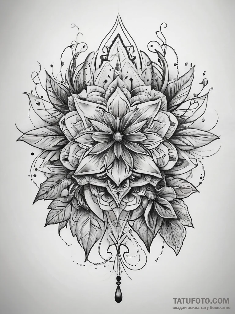 Tattoo sketch nature, tattoo sketch design, o... - эскиз тату (№1757399160_0, 09.09.2025 06:26) — Tatufoto.com