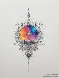 Tattoo sketch cosmic land, tattoo sketch desi... - эскиз тату (№1757399752_0, 09.09.2025 06:35) — Tatufoto.com