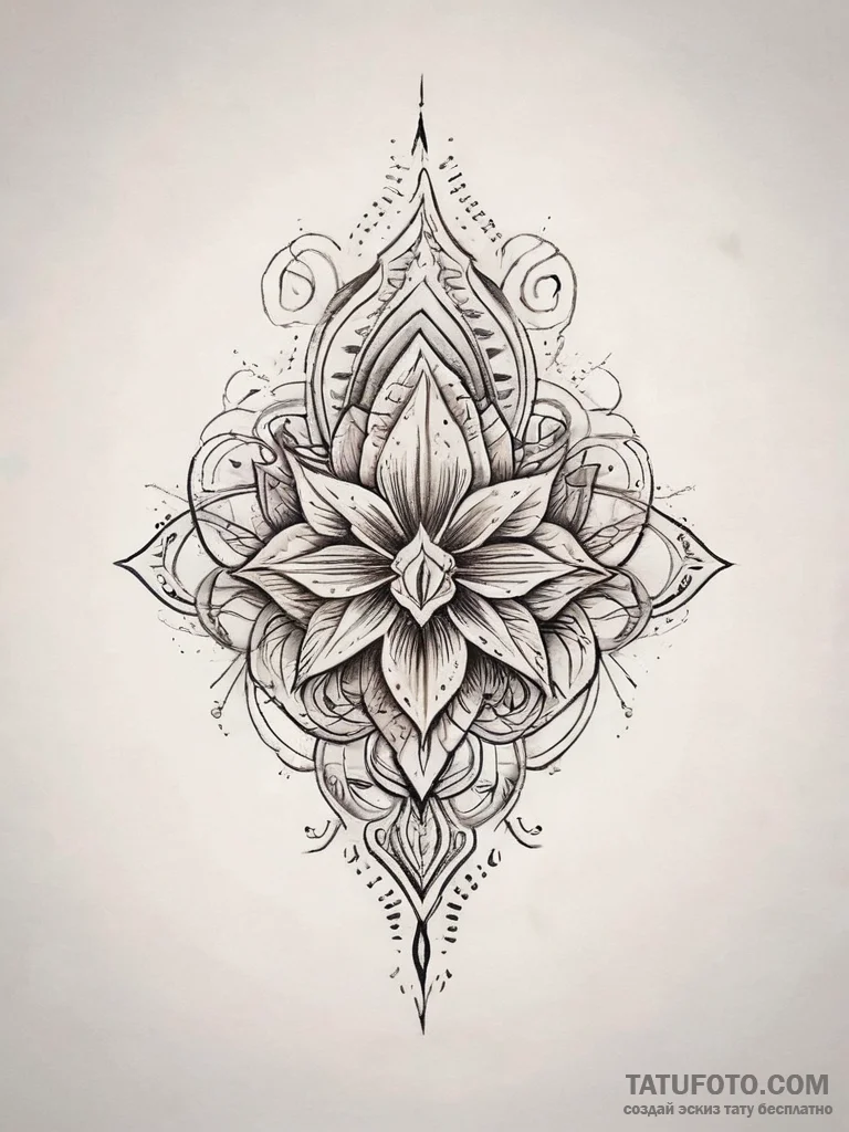 Tattoo sketch beige, ink illustration for tat... - эскиз тату (№1757400546_0, 09.09.2025 06:49) — Tatufoto.com