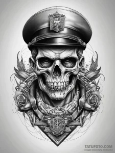 Tattoo sketch new school military - эскиз тату (№1757401151_0, 09.09.2025 06:59) — Tatufoto.com