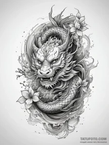 Tattoo sketch buddhist mythology, tattoo line... - эскиз тату (№1757402533_0, 09.09.2025 07:22) — Tatufoto.com
