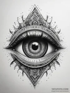 Tattoo sketch mystic eye symbol, ink illustra... - эскиз тату (№1757405096_0, 09.09.2025 08:04) — Tatufoto.com