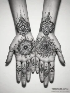 Tattoo sketch hands with a needle, artistic t... - эскиз тату (№1757406297_0, 09.09.2025 08:24) — Tatufoto.com