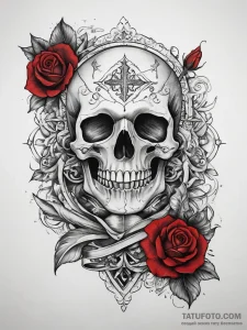 Tattoo sketch old book with a scroll, concept... - эскиз тату (№1757407085_0, 09.09.2025 08:38) — Tatufoto.com