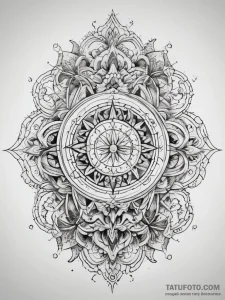 Tattoo sketch cosmic past, tattoo line art, o... - эскиз тату (№1757407868_0, 09.09.2025 08:51) — Tatufoto.com