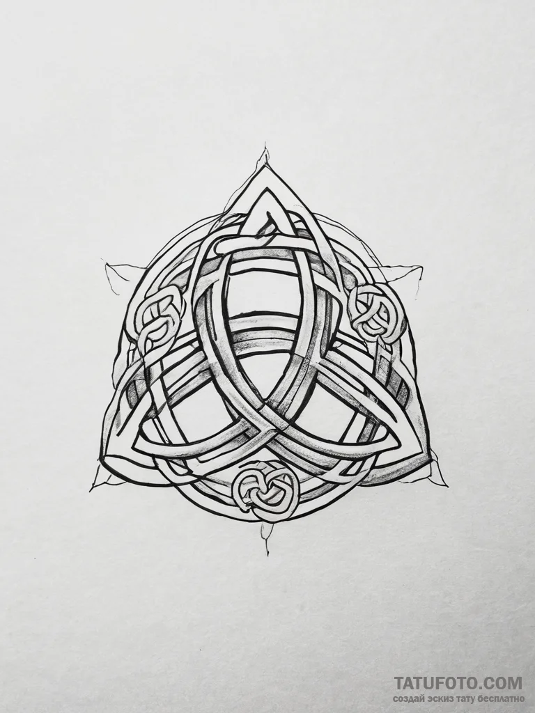 Tattoo sketch celtic trinity knot, tattoo lin... - эскиз тату (№1757409059_0, 09.09.2025 09:10) — Tatufoto.com