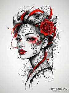 Tattoo sketch passion, ink illustration for t... - эскиз тату (№1757409654_0, 09.09.2025 09:20) — Tatufoto.com