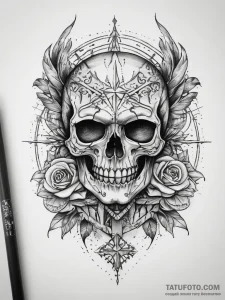 Tattoo sketch palette with a quote, tattoo sk... - эскиз тату (№1757411445_0, 09.09.2025 09:50) — Tatufoto.com