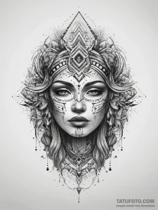 Tattoo sketch mystical past, concept art for... - эскиз тату (№1757413418_0, 09.09.2025 10:23) — Tatufoto.com