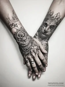 Tattoo sketch hands with a tattoo, ink illust... - эскиз тату (№1757414200_0, 09.09.2025 10:36) — Tatufoto.com