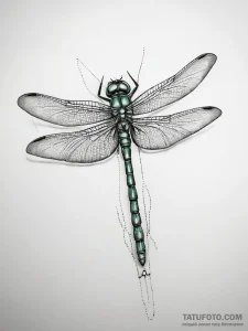 Tattoo sketch green darner dragonfly, tattoo... - эскиз тату (№1757414779_0, 09.09.2025 10:46) — Tatufoto.com