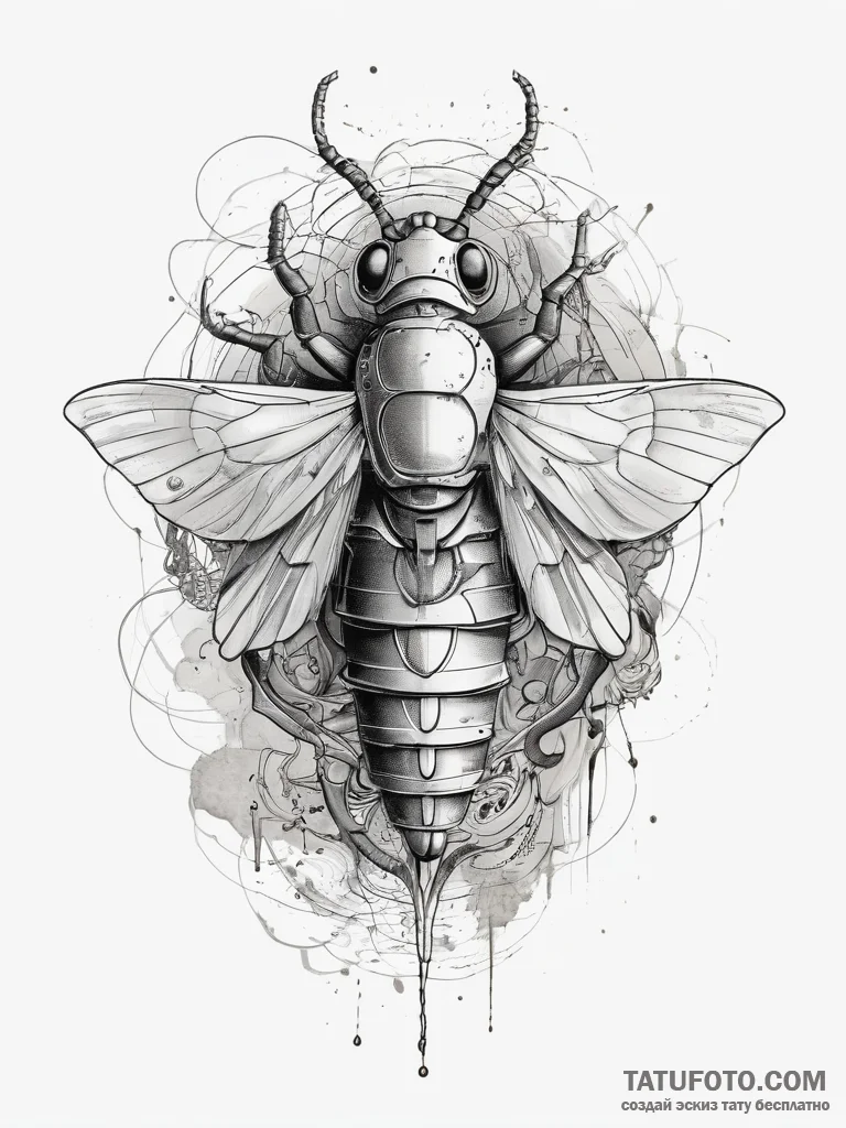 Tattoo sketch silkworm, tattoo line art, blac... - эскиз тату (№1757415383_0, 09.09.2025 10:56) — Tatufoto.com