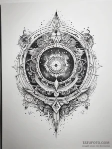 Tattoo sketch cosmic representation - эскиз тату (№1757416738_0, 09.09.2025 11:18) — Tatufoto.com