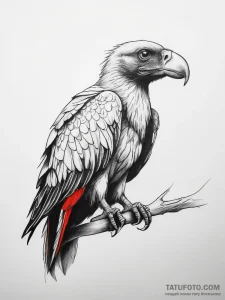 Tattoo sketch vulture, tattoo sketch design,... - эскиз тату (№1757417901_0, 09.09.2025 11:38) — Tatufoto.com