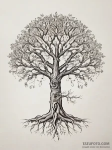Tattoo sketch yggdrasil tree, artistic tattoo... - эскиз тату (№1757418483_0, 09.09.2025 11:48) — Tatufoto.com