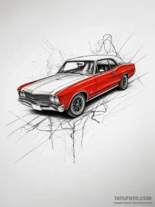 Tattoo sketch vintage car, artistic tattoo sk... - эскиз тату (№1757419651_0, 09.09.2025 12:07) — Tatufoto.com