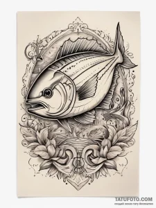Tattoo sketch trevally, tattoo flash sheet de... - эскиз тату (№1757419847_0, 09.09.2025 12:10) — Tatufoto.com