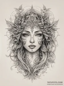Tattoo sketch dryad tattoo, tattoo sketch des... - эскиз тату (№1757420235_0, 09.09.2025 12:17) — Tatufoto.com