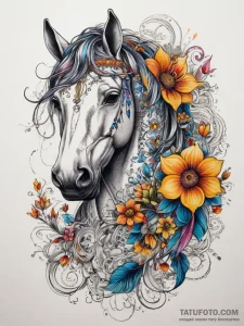 Tattoo sketch jarilo, the god of spring, with... - эскиз тату (№1757421235_0, 09.09.2025 12:33) — Tatufoto.com