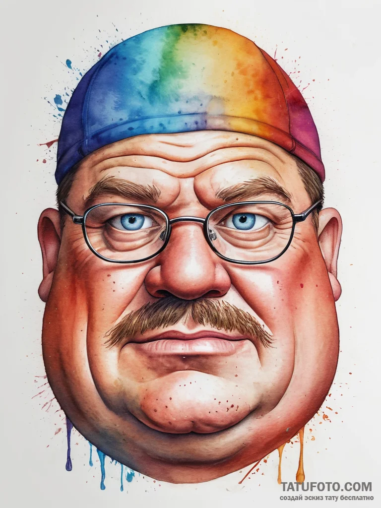 Tattoo sketch family guy peter griffin's head... - эскиз тату (№1757421435_0, 09.09.2025 12:37) — Tatufoto.com